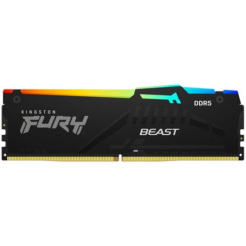 Memoria RAM DDR5 16GB 6000MT/s KINGSTON FURY BEAST RGB 1x16GB Negro KF560C40BBA-16 