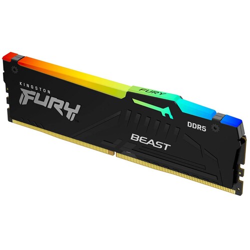Memoria RAM DDR5 16GB 6000MT/s KINGSTON FURY BEAST RGB 1x16GB Negro KF560C40BBA-16 