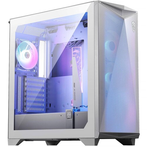 Gabinete Gamer MSI MPG GUNGNIR 300R AIRFLOW WHITE E-ATX Media Torre 4 Fan Cristal Templado USB-C ARGB Blanco 