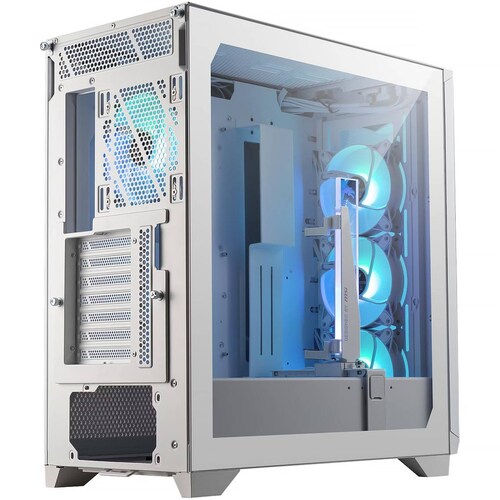Gabinete Gamer MSI MPG GUNGNIR 300R AIRFLOW WHITE E-ATX Media Torre 4 Fan Cristal Templado USB-C ARGB Blanco 