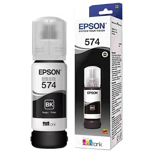 Botella Tinta Epson T574 L8050 L18050 Negro 70ml T574120-AL 