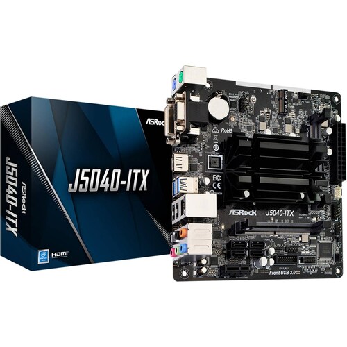 Tarjeta Madre ASROCK J5040-ITX Pentium J5040 2x DDR4 PCIe 2.0 Mini ITX 