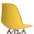 Silla Moderna para Hogar y Oficina The Shop  Tipo Eames Amarilla