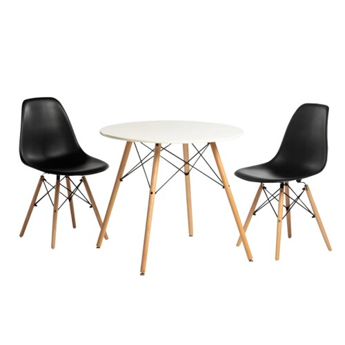 Silla Moderna para Hogar y Oficina The Shop  Tipo Eames Negro