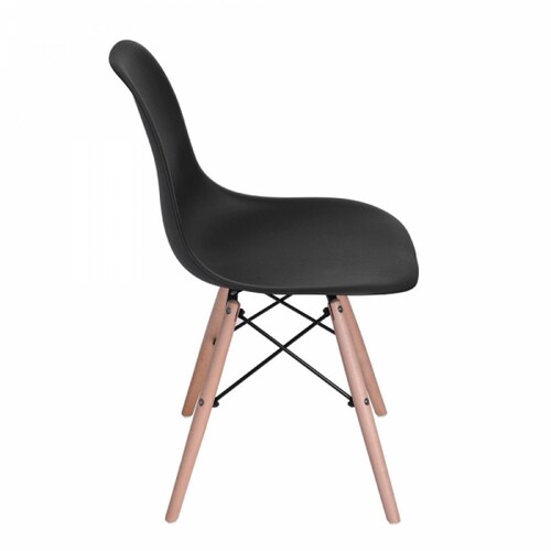 Silla Moderna para Hogar y Oficina The Shop  Tipo Eames Negro