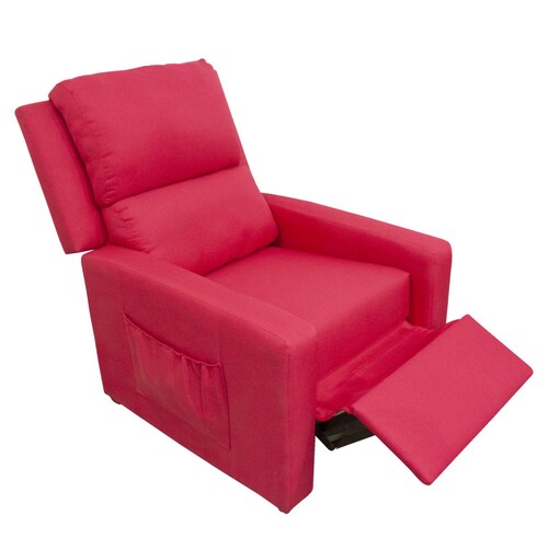 Sillon Reclinable Reposet Rojo Lino Premium