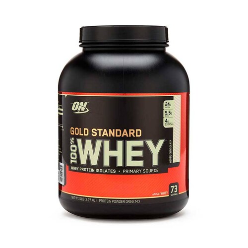 Proteina On Gold Standard Sabor Chocolate blanco 100% Whey 5 Lbs