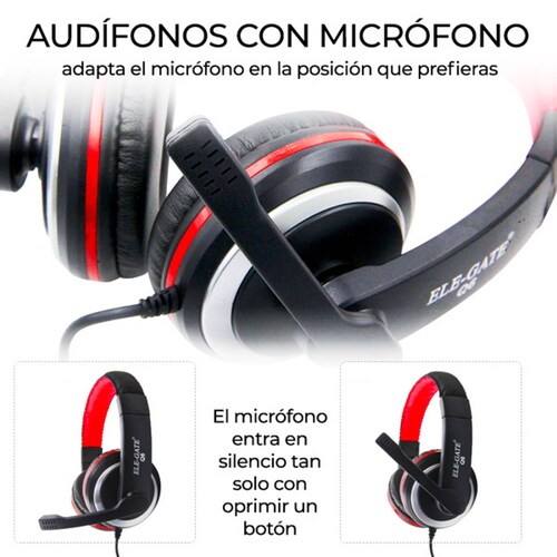 Audifonos Elegate Diadema Gamer Usb Audio Xbox 360 Pc Ps4 Q6