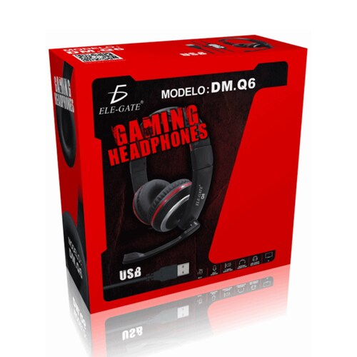 Audifonos Elegate Diadema Gamer Usb Audio Xbox 360 Pc Ps4 Q6