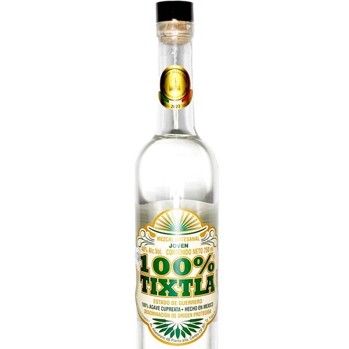 Mezcal 100% Tixtla Artesanal Cupreata Joven 750 ml.