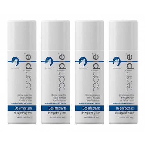 Kit 4 Desinfectante Calzado 60 Aerosol Antiolores 