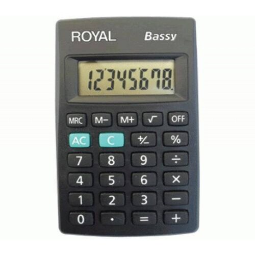 CALCULADORA ROYAL BASSY C00260M 8 DIGITOS TECLA DE MEMORIA C00260M 