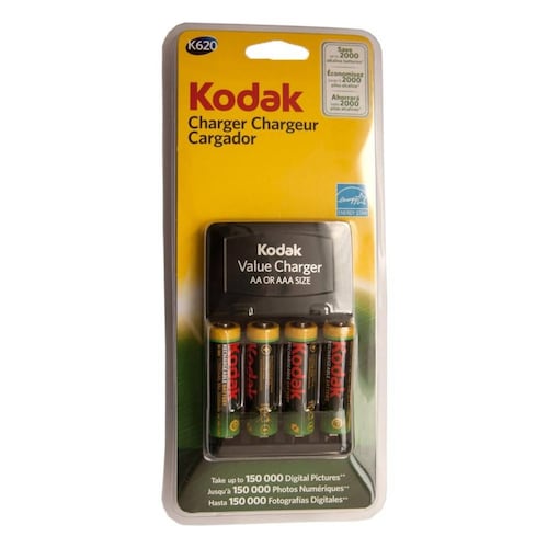 Cargador Pilas Kodak Para Aa Y Aaa Con 4 Pilas Incluidas Aa 