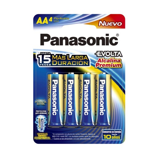 Pila Panasonic Evolta Alcalina Aa C/4 1.5v Lr6egl/4b 