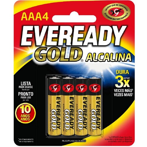 4 PILAS ALCALINAS EVEREADY AA