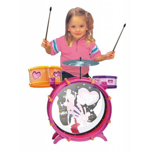 Bateria Juguete Musical Infantil 3 Tambores Niña 