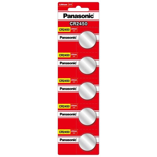PILA PANASONIC CR2450 TIRA C/5 