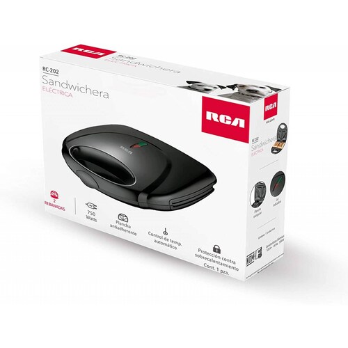 Sandwichera Electrica Rca Rc-202 2 Piezas 