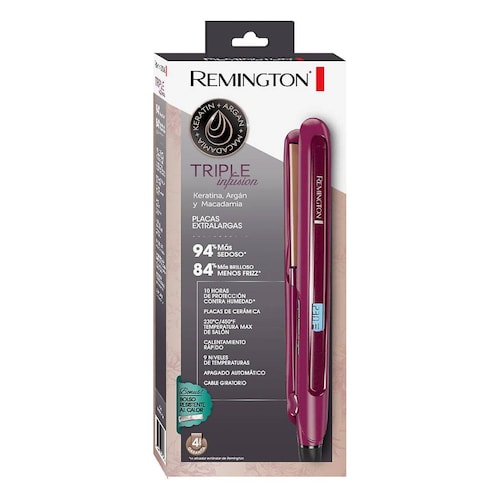 Alaciadora Plancha Cabello Digital Remington Cerámica Argan 