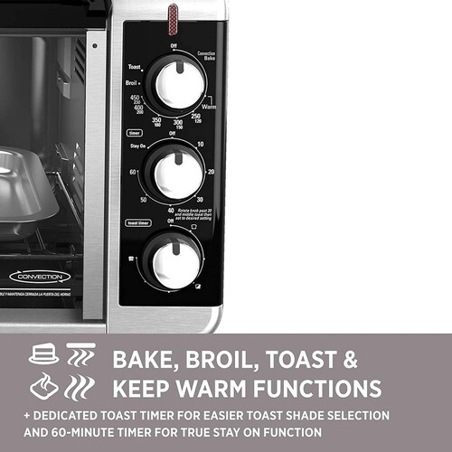 Horno Tostador Electrico Convección Black & Decker To3250xsb 