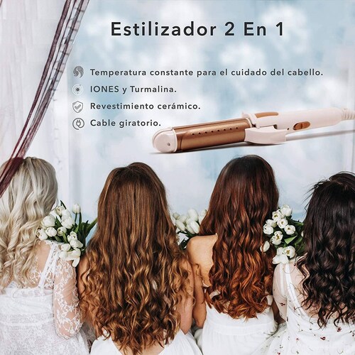 Estilizador 2 En 1 Rca Rcp-26 Plancha Y Rizador 