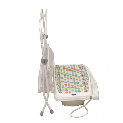 Bañera Prinsel Onda color Blanco para Bebé con Base de Charola Cambiador  Plegable