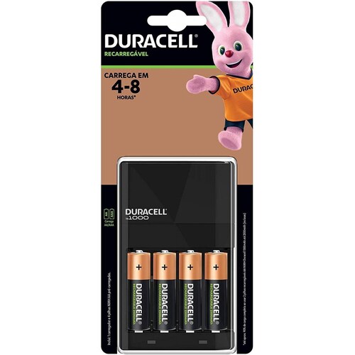 Cargador Duracell Con 8 Pilas Recargable AA 
