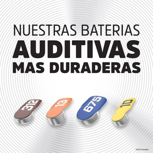 Pila Energizer Auditiva A312 Con 48 Pilas Botón 