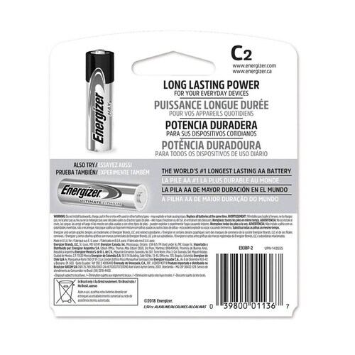 Pila Energizer Max Alcalina C Con 2 E93 Gorda Chica 