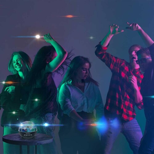 Bocina Inalambrica Misik Ms221 Bola Disco Bluetooth Tws Led 