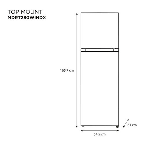 Refrigerador Midea Mdrt280windx Top Mount Automatico 10 Pies 