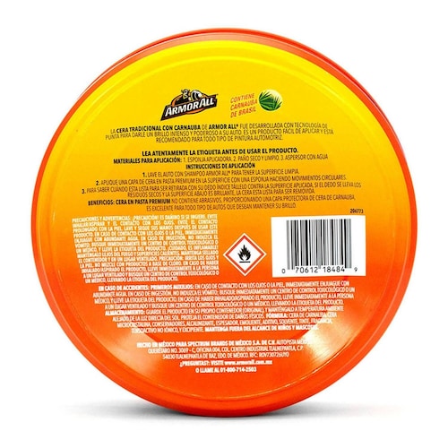 12 Cera Premium Armor All Para Carroceria Ultra Brillo 200g 