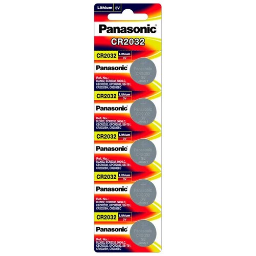 Pila Panasonic Cr2032 3v Tira Con 5 Botón 