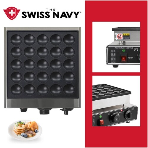 MAQUINA MINI HOTCAKE SWISS NAVY SNMWAF ELECTRICA PARA 25 PZS 