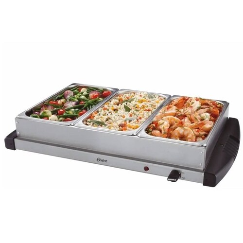 Bufetera Eléctrica Oster Bandeja Triple Acero Inoxidable