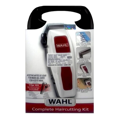 Maquina Para Cortar Cabello Y Barba Kit Completo 17 Piezas 