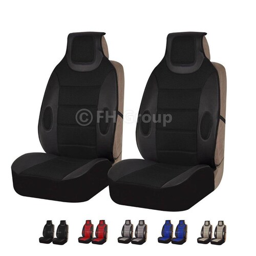 funda de asiento Leatherette (Black) Set of 2 