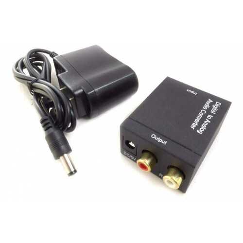 Convertidor De Audio Digital Óptico A Rca Y Coaxial Y Cable 