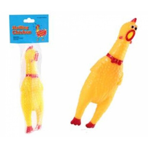 Pollo Chillon De Juguete De 16 Cm De Largo Con Sonido 
