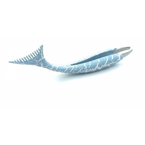 Pinzas Y Cepillo 2 En 1 Depilar Cejas Forma De Cola D Sirena Azul Azul con Blanco
