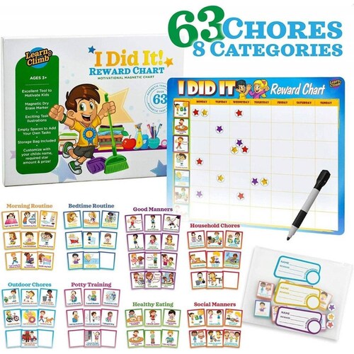 Pizarra Magnetica Para Niños Recompensas Y Tareas 