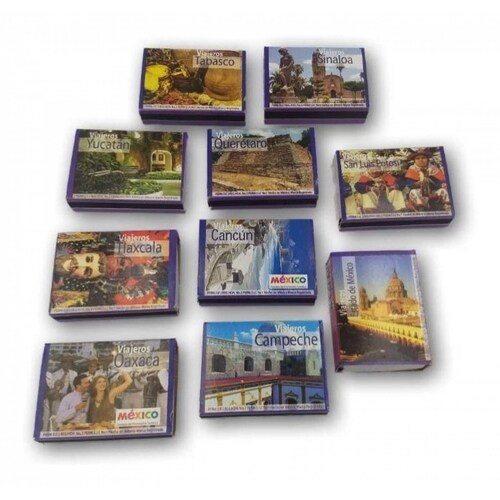 Coleccion Viajeros 10 Cajitas Cerillos Fotografias Mexico C3 