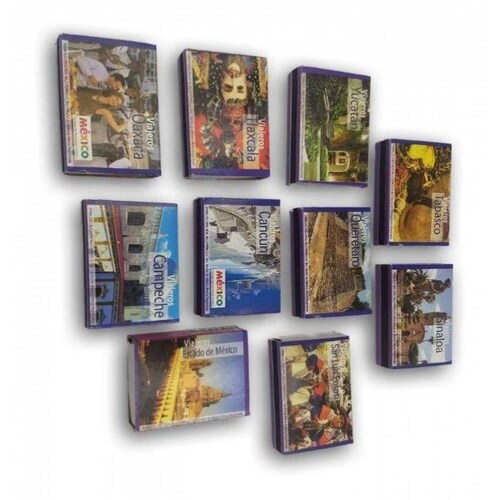 Coleccion Viajeros 10 Cajitas Cerillos Fotografias Mexico C3 