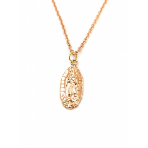 Medalla D La Virgen De Guadalupe Rosa gold D Acero 