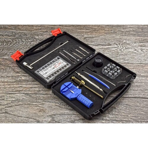 Kit herramienta para reparar relojes relojeria con estuche 