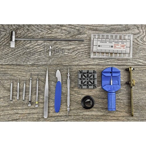 Kit herramienta para reparar relojes relojeria con estuche 