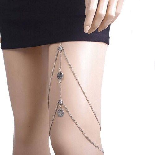 Body Chain Cadena Con Dijes Para Una Pierna Moda Mujer 