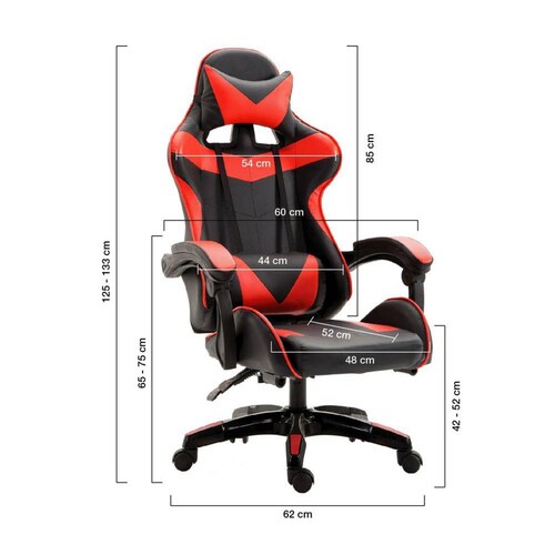 Silla Gamer Escritorio Ergonómica Reclinable Rojo
