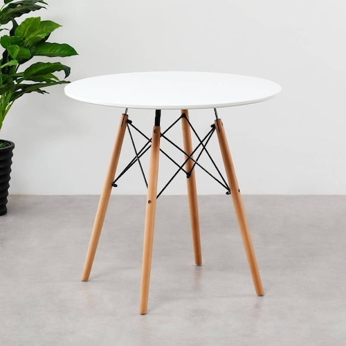 Mesa De Comedor Redonda Estilo Minimalista Moderna White