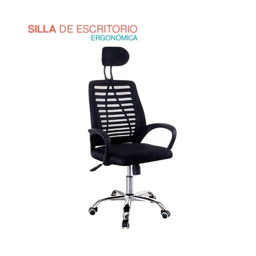 Silla de oficina con reposacuellos 